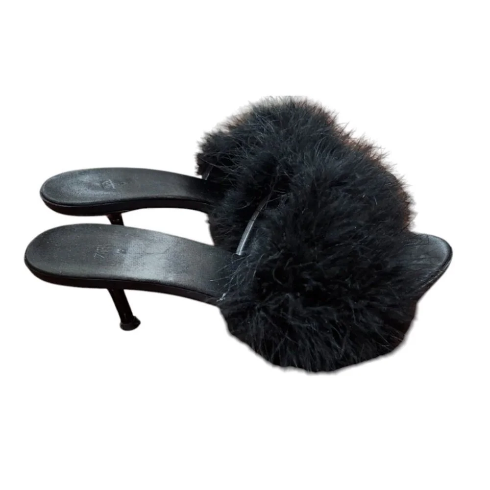 ZARA Feather Sandals Size EU 40/US 9.5